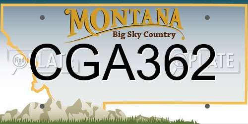 CGA362 Montana License Plate