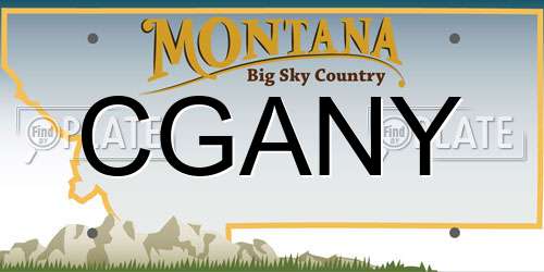 CGANY Montana License Plate