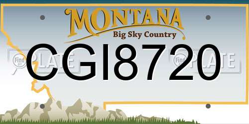 CGI8720 Montana License Plate