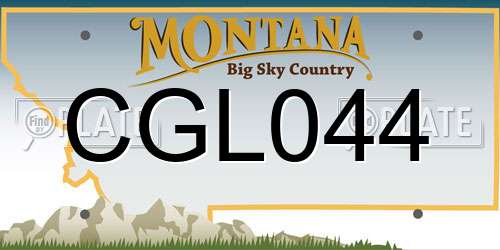 CGL044 Montana License Plate