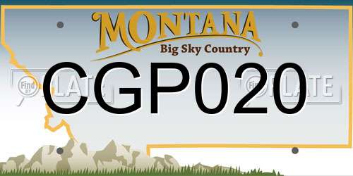 CGP020 Montana License Plate