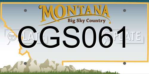 CGS061 Montana License Plate