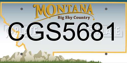 CGS5681 Montana License Plate