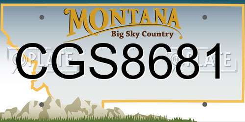 CGS8681 Montana License Plate