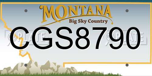 CGS8790 Montana License Plate