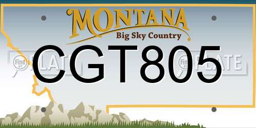CGT805 Montana License Plate