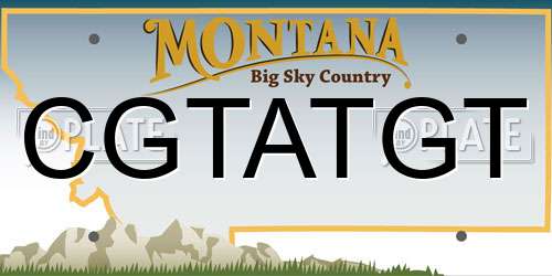 CGTATGT Montana License Plate