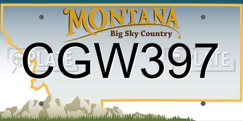 CGW397 Montana License Plate