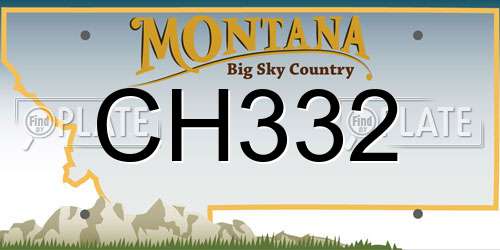 CH332 Montana License Plate