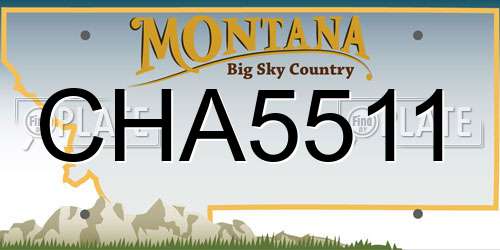 CHA5511 Montana License Plate