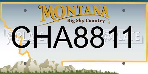 CHA8811 Montana License Plate