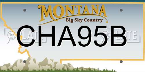 CHA95B Montana License Plate