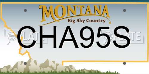 CHA95S Montana License Plate