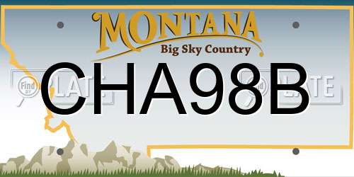 CHA98B Montana License Plate
