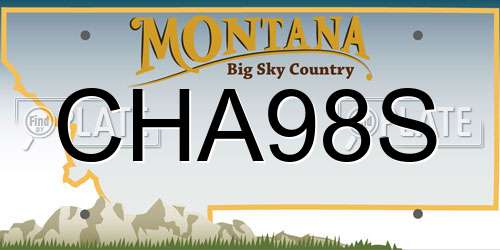 CHA98S Montana License Plate