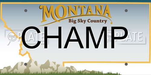 CHAMP Montana License Plate
