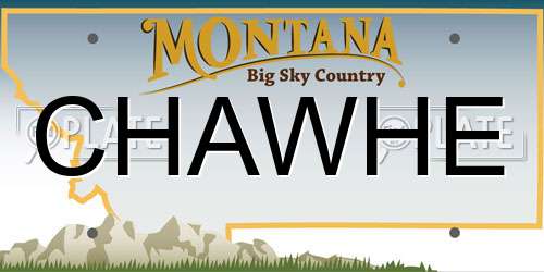 CHAWHE Montana License Plate