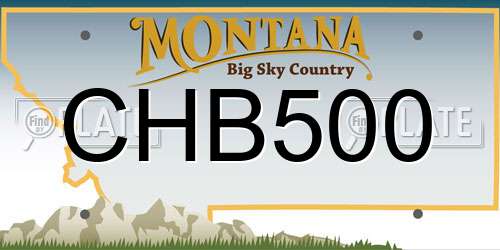 CHB500 Montana License Plate