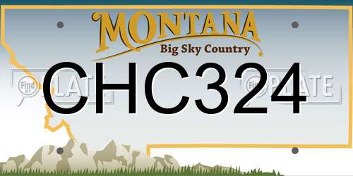 CHC324 Montana License Plate