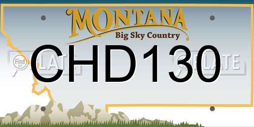 CHD130 Montana License Plate
