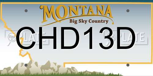 CHD13D Montana License Plate