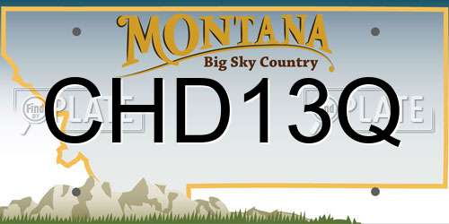 CHD13Q Montana License Plate