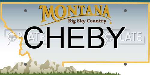 CHEBY Montana License Plate