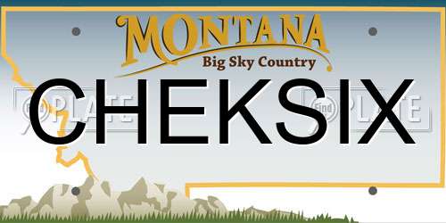 CHEKSIX Montana License Plate