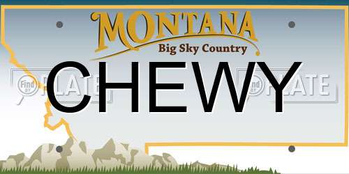 CHEWY Montana License Plate