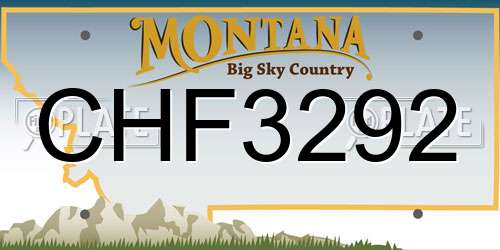 CHF3292 Montana License Plate