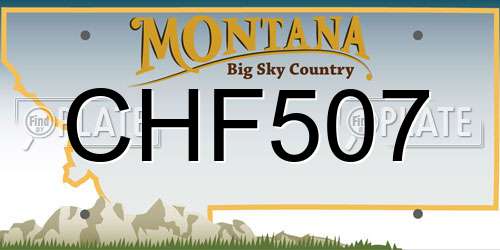CHF507 Montana License Plate