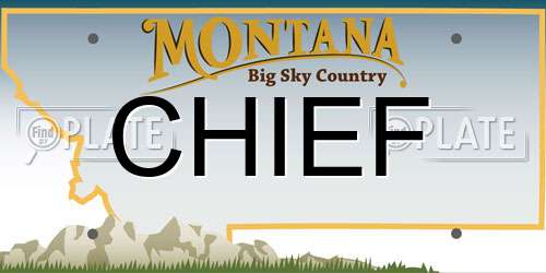 CHIEF Montana License Plate