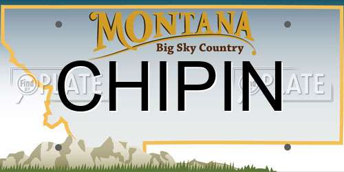 CHIPIN Montana License Plate