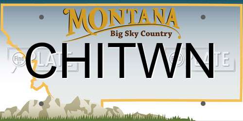 CHITWN Montana License Plate