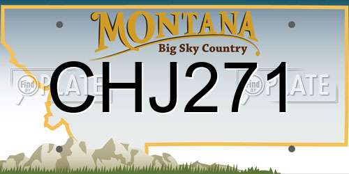 CHJ271 Montana License Plate