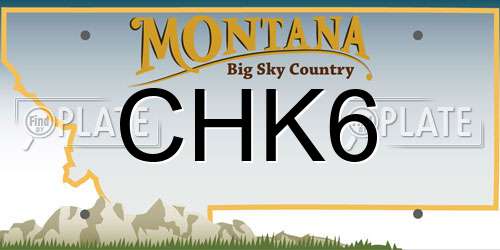 CHK6 Montana License Plate