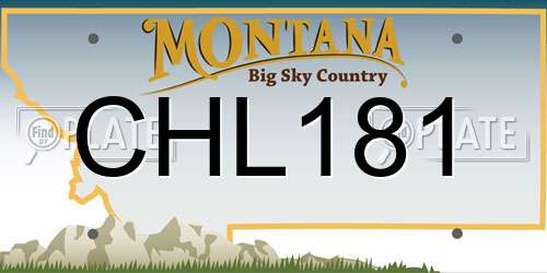 CHL181 Montana License Plate