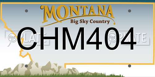 CHM404 Montana License Plate