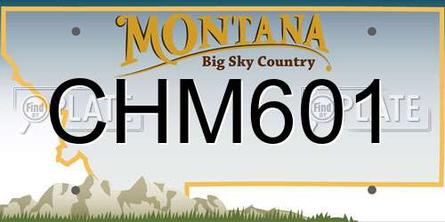 CHM601 Montana License Plate