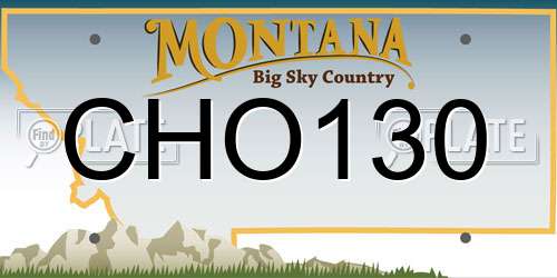 CHO130 Montana License Plate