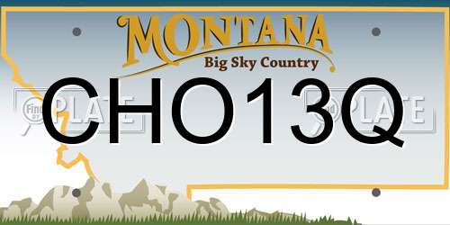 CHO13Q Montana License Plate