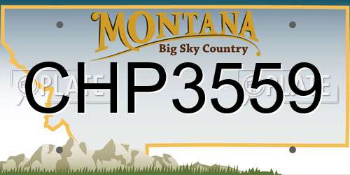 CHP3559 Montana License Plate