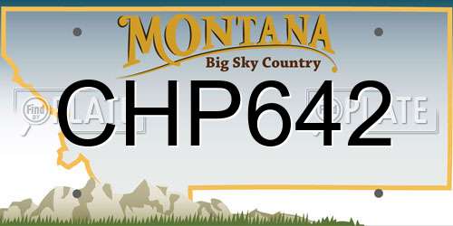 CHP642 Montana License Plate
