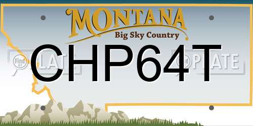 CHP64T Montana License Plate