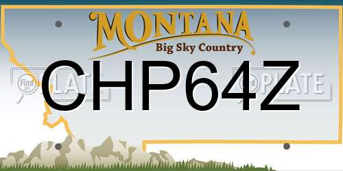 CHP64Z Montana License Plate