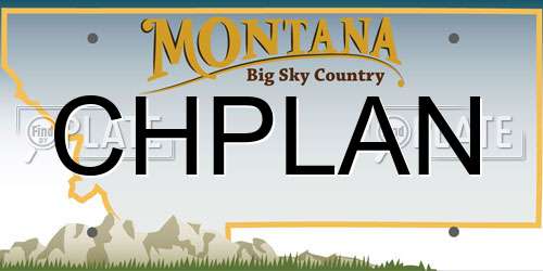 CHPLAN Montana License Plate