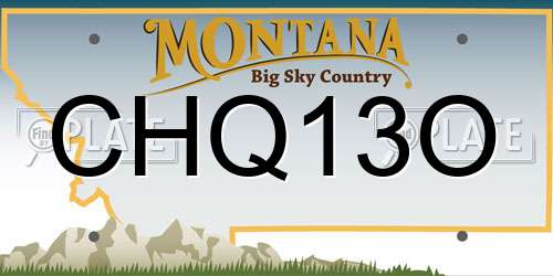 CHQ13O Montana License Plate