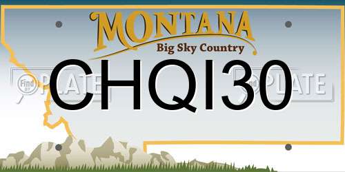 CHQI30 Montana License Plate