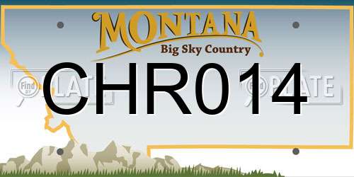 CHR014 Montana License Plate