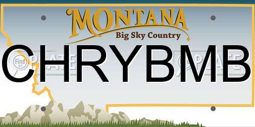 CHRYBMB Montana License Plate